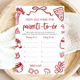 Invitación Dibujado a Mano Baby Shower Italiano Cuántos Años 