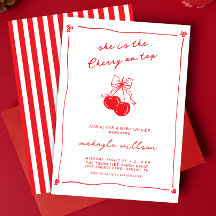 Dibujado a mano Cute Cherry On Top Fiesta de Baby