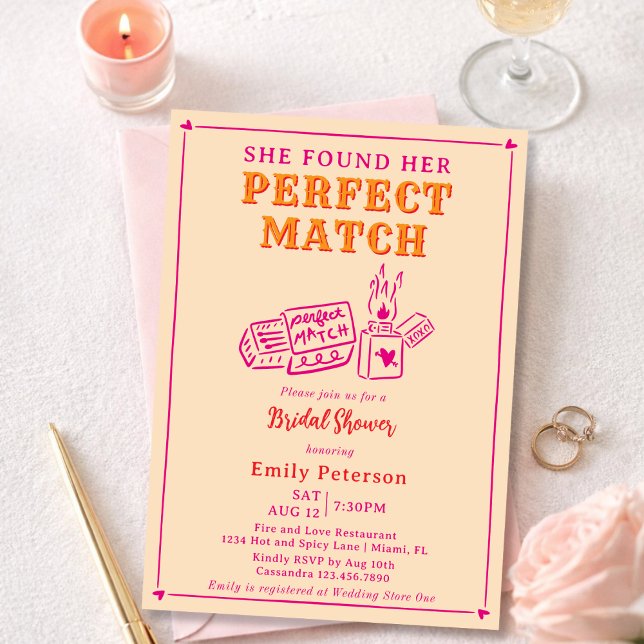 Invitación Dibujado a Mano La Pareja Perfecta Fiesta de Despe (Subido por el creador)