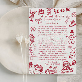 Invitación Dibujar mano letra de doodle de Santa María