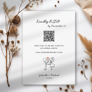 Invitación Dibujo a mano Garabato escrito a mano RSVP
