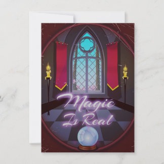 Invitación Dibujo animado de cita inspiradora La magia es rea