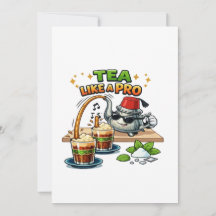 Dibujo animado de té de menta marroquí genial - Té