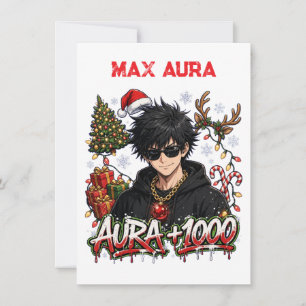 Invitación Dibujo Animado Divertido De Navidad Chico Max Aura