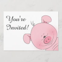 Dibujo animado rosado alegre del cerdo