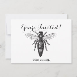 Invitación Dibujo clásico del Ilustracion Queen Bee