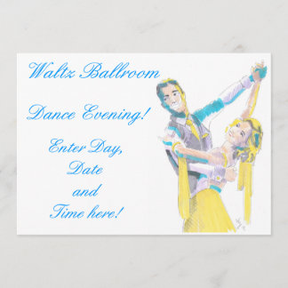 Invitación Dibujo de bailarines Waltz