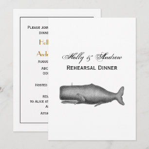 Invitación Dibujo de ballenas del siglo XIX
