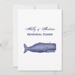 Invitación Dibujo de ballenas del siglo XIX N
