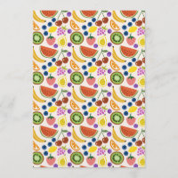 Dibujo de frutas adorables Seamless Pattern