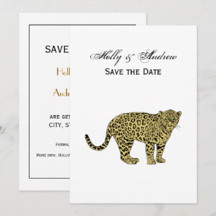 Invitación Dibujo de Gato con Manchas de Leopardo Guepardo An
