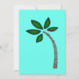 Invitación Dibujo de una palmera marrón y verde