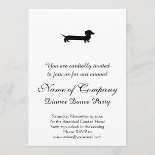 Invitación Dibujo divertidísimo de Dachshund