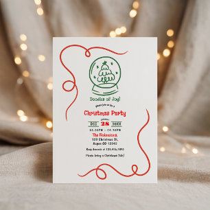 Invitación ¡Dibujos de Alegría! Fiesta de Navidad con Dibujos