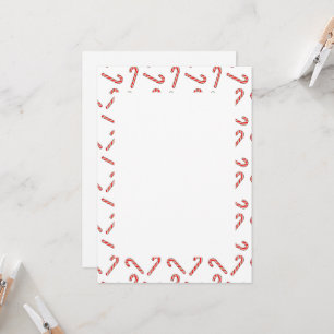 Invitación Dibujos de bastones de caramelo en rojo verde blan
