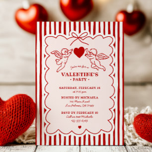 Invitación Dibujos de Cupido al Estilo Vintage Fiesta del Día