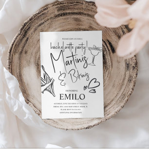 Invitación Dibujos de Martini Bikini en la Playa Fiesta de De