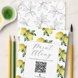 Invitación Dibujos de patrón de limón