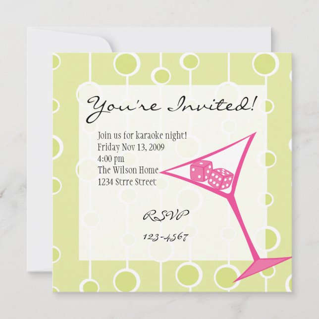 Invitación Dice Martini (Anverso)