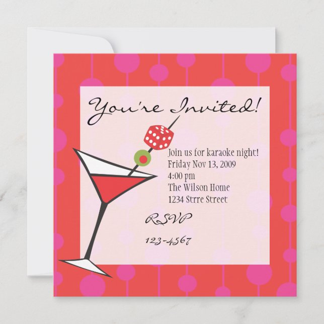 Invitación Dice Martini (Anverso)