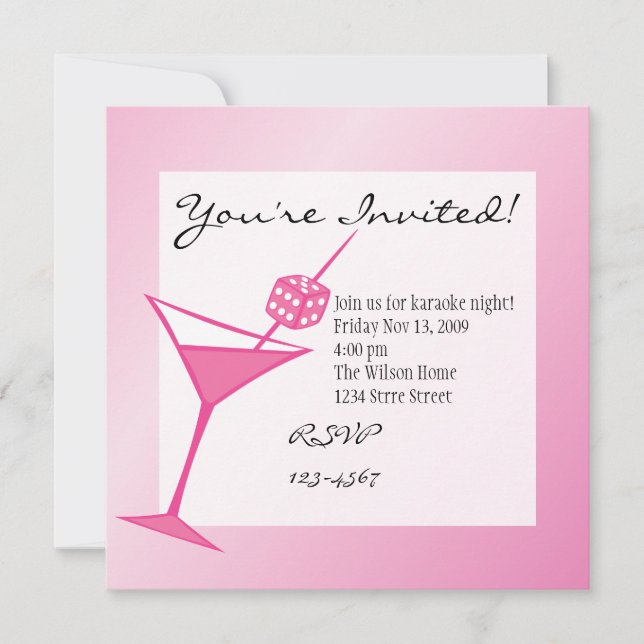 Invitación Dice Martini (Anverso)