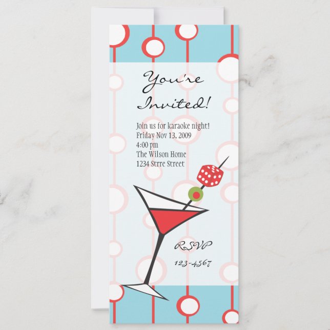 Invitación Dice Martini (Anverso)