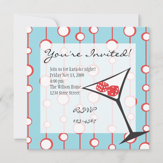Invitación Dice Martini (Anverso)