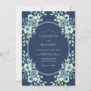 Invitación Dicha Botánica Verde Nupcial