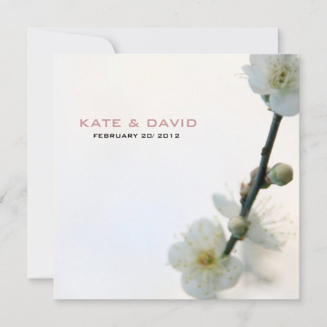 Invitación Dicha de primavera/Flora personalizada para bodas  (Anverso)
