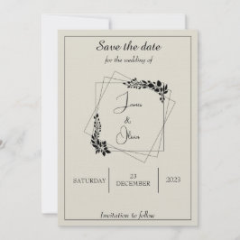 Invitación "Diciembre historia de amor" Salven la fecha