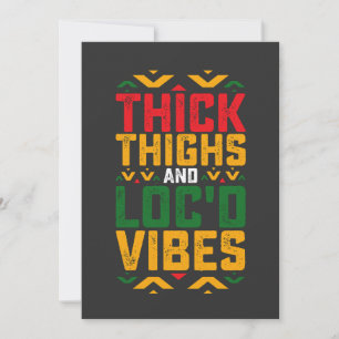 Invitación Diecinueve Thick Locd Vibes Afroamericano