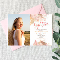 Dieciocho Boho Foto Rosa 18ª Fiesta de Cumpleaños