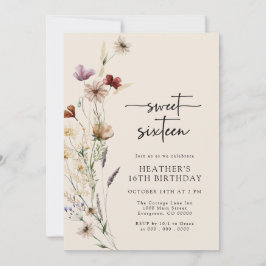 Invitación Dieciséis cumpleaños