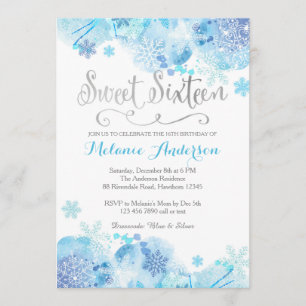 Invitación Dieciséis invitaciones, Winter Wonderland