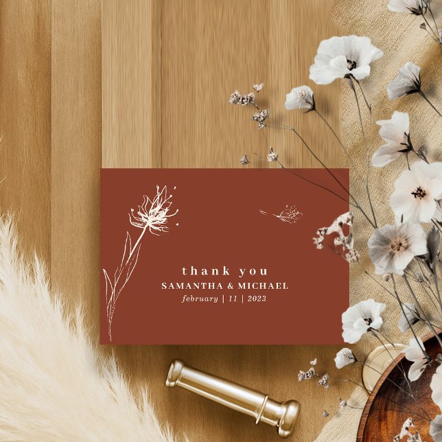 Invitación Diente de león de terracota gracias boda (Subido por el creador)