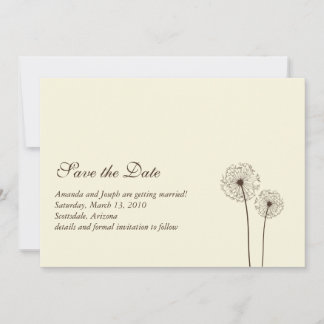 Invitación diente de león guardar la fecha