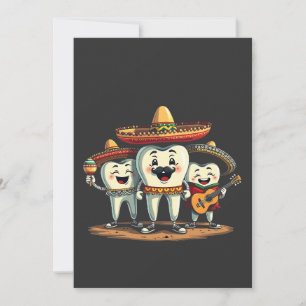 Invitación Diente dental floral Funny Cinco De Mayo