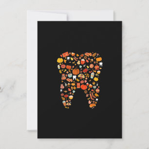 Invitación Diente Dientes Feliz Otoño Y'all Dental Dentista G