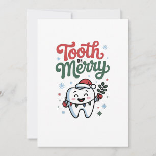 Invitación Diente sea alegre dentista odontología Navidad Xma