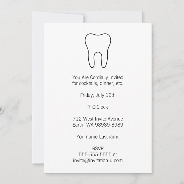 Invitación Diente simbólico (Anverso)