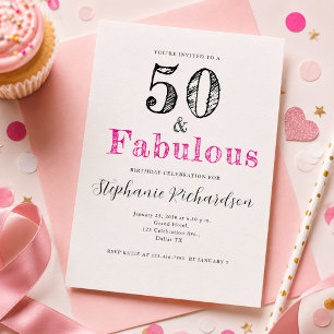 Invitación Dieta divertida cincuenta y fabuloso cumpleaños nú