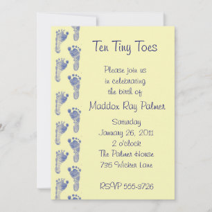 Invitación Diez dedos pequeños