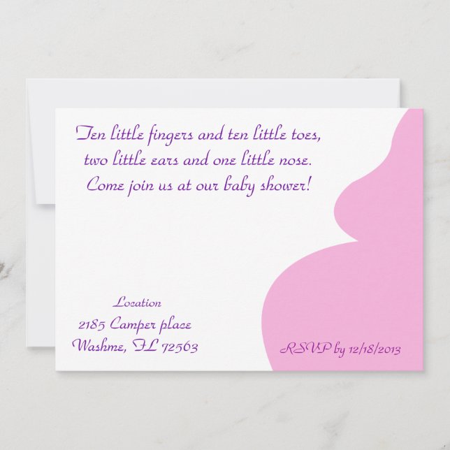 Invitación Diez dedos pequeños diez dedos pequeños (Anverso)