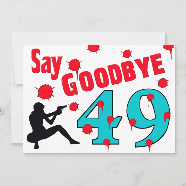 Invitación Diga adiós a la 50.a celebración del cumpleaños de (Anverso)