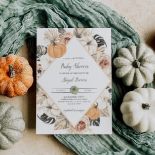 Invitación digital a la calabaza de otoño de Baby