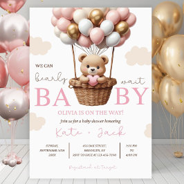 Invitación Digital Baby Girl Shower Invitation Template, Edit
