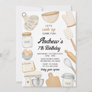 Invitación digital de cumpleaños para cocina de ch
