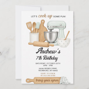 Invitación digital de cumpleaños para cocina de ch