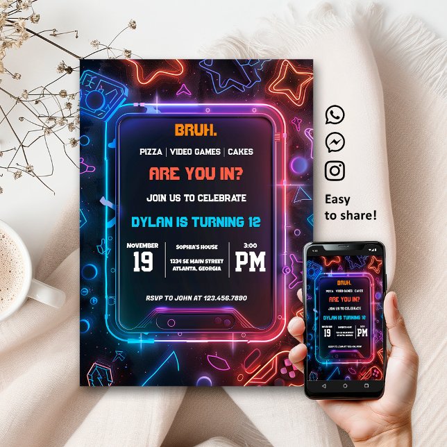 Invitación digital de la fiesta de cumpleaños de N (Subido por el creador)