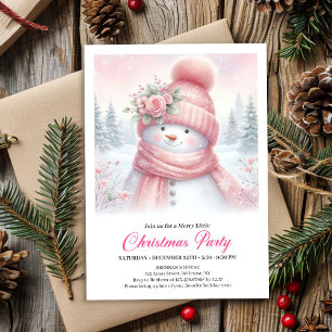 Invitación digital de Navidad de muñeco de nieve r